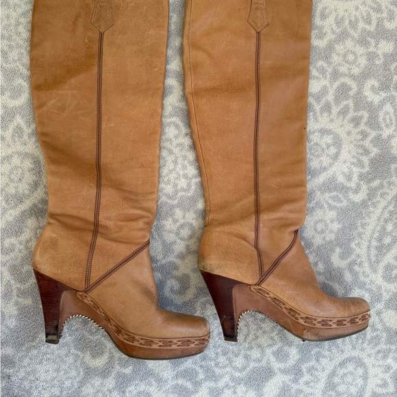 Cole Haan Tan Heeled Boots with Classic Silhouette - Picture 2 of 6